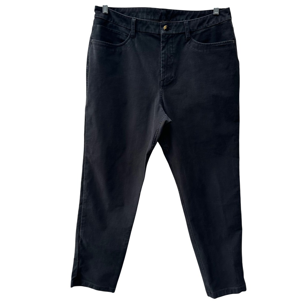 Lululemon ABC Pants Washed Black Mens Size 34 Trousers Slim Fit Casual
